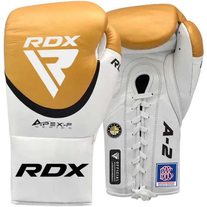 RDX A2 guanti boxe match pelle bovina lacci pro