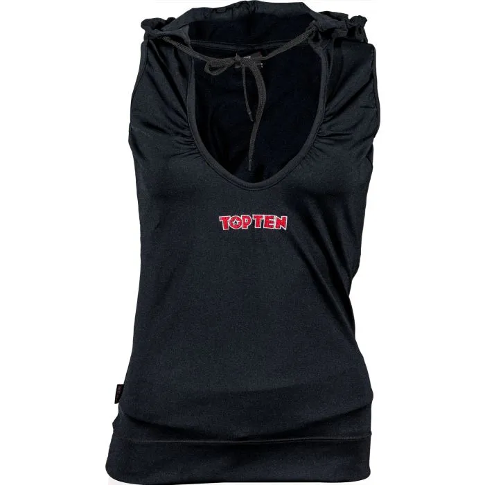 TOP TEN Felpa Smanicata Donna con Cappuccio Elasticizzata