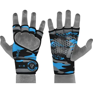 RDX X3 guanti palestra grips neoprene presa