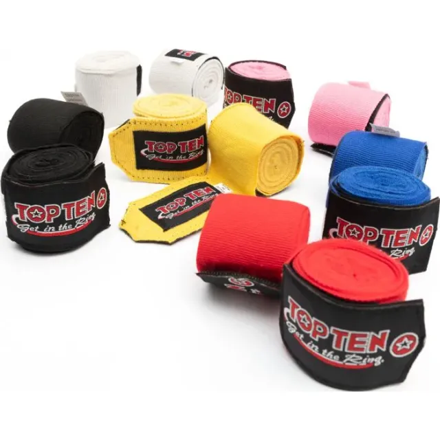 TOP TEN Hand-Wrap bendaggi boxe elastiche cotone