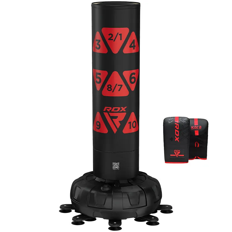 RDX KT Ronin Sacco Boxe Base Stabile Rosso con Guanti