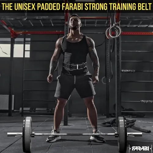 Farabi cintura palestra pelle vera powerlifting L 4"
