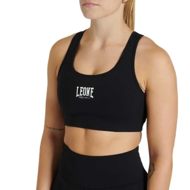 Leone1947 Logo ABX130 Top Bra Donna Nero S palestra