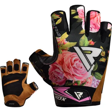 RDX F24 Floral guanti palestra donna traspiranti