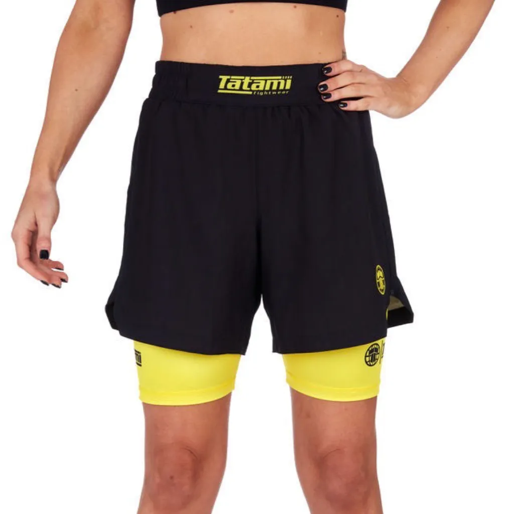 Tatami Dual Layer Shorts Grappling Donna Gialli