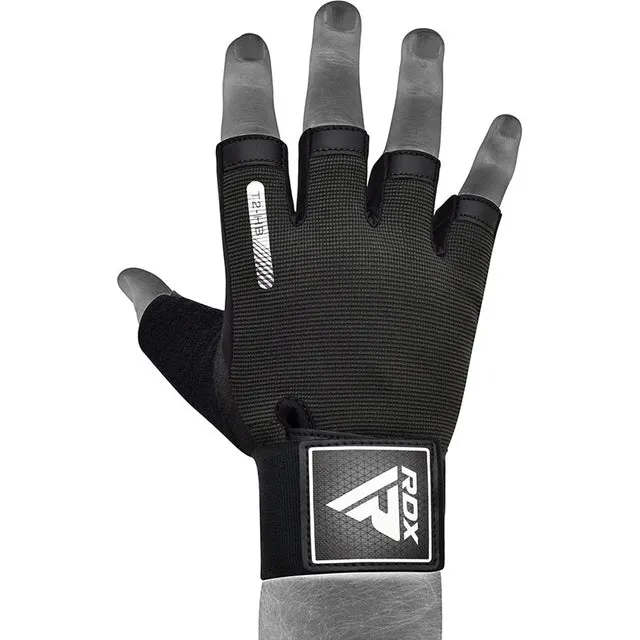 RDX T2 guanti palestra polsiera presa silicone