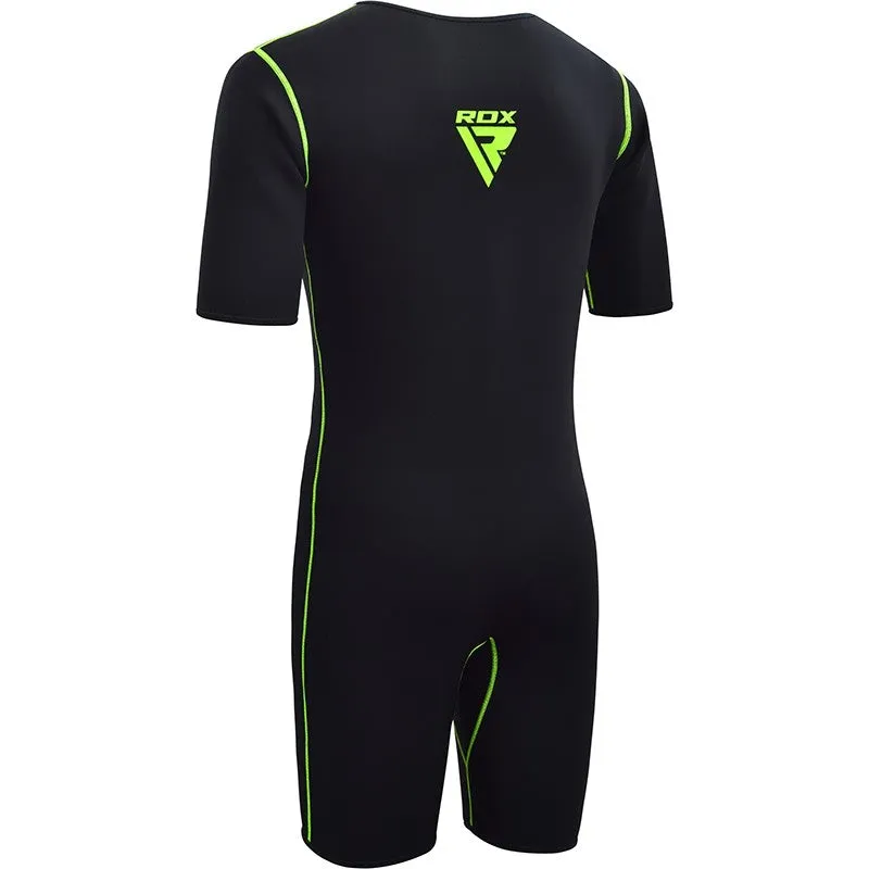 RDX 1G Tuta Sauna Neoprene Verde a Compressione