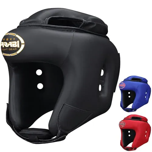 Farabi Casco Boxe Pelle Vera Leggero Sparring Vista