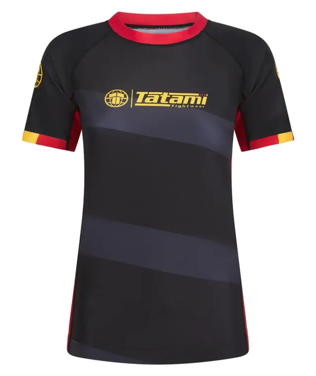 Tatami Nomad rash guard donna nero rosso manica lunga