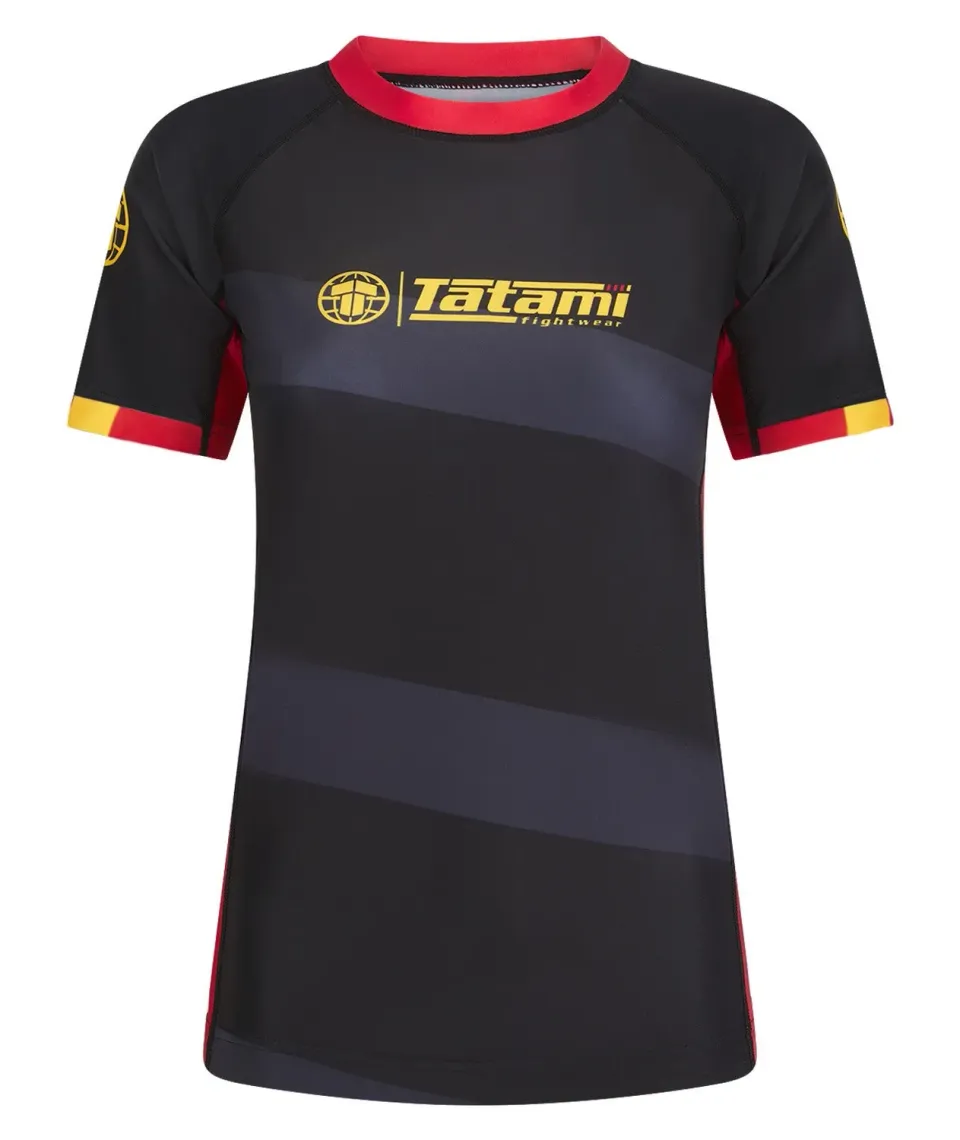 Tatami Nomad rash guard donna nero rosso manica lunga