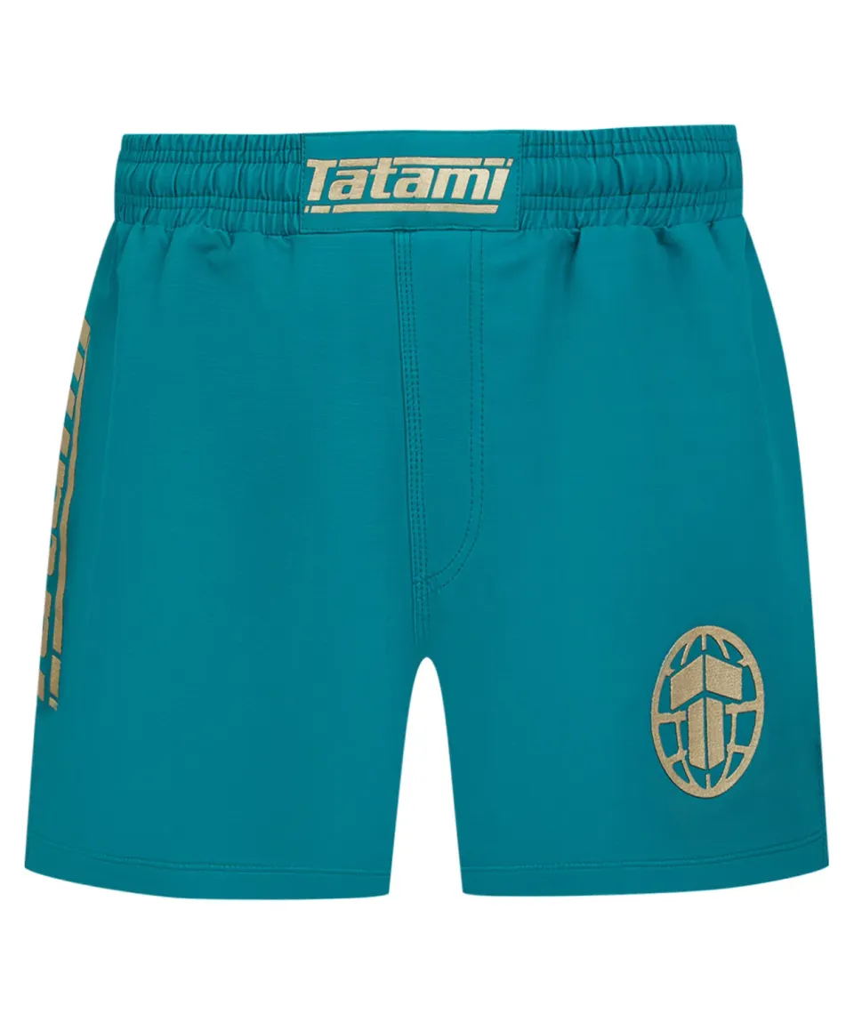 Tatami Pro V2 shorts grappling teal no-gi