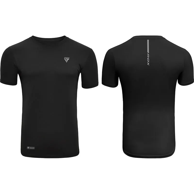RDX T2 maglietta gym nera poliestere