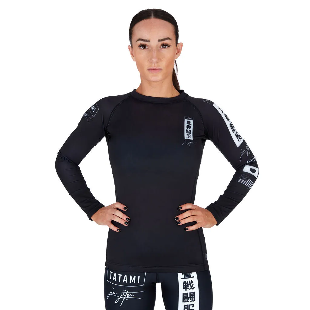 Tatami Kanagawa rash guard donna manica lunga nera