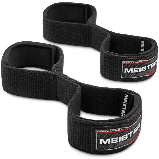 Meister Figure 8 cinghie sollevamento nero coppia