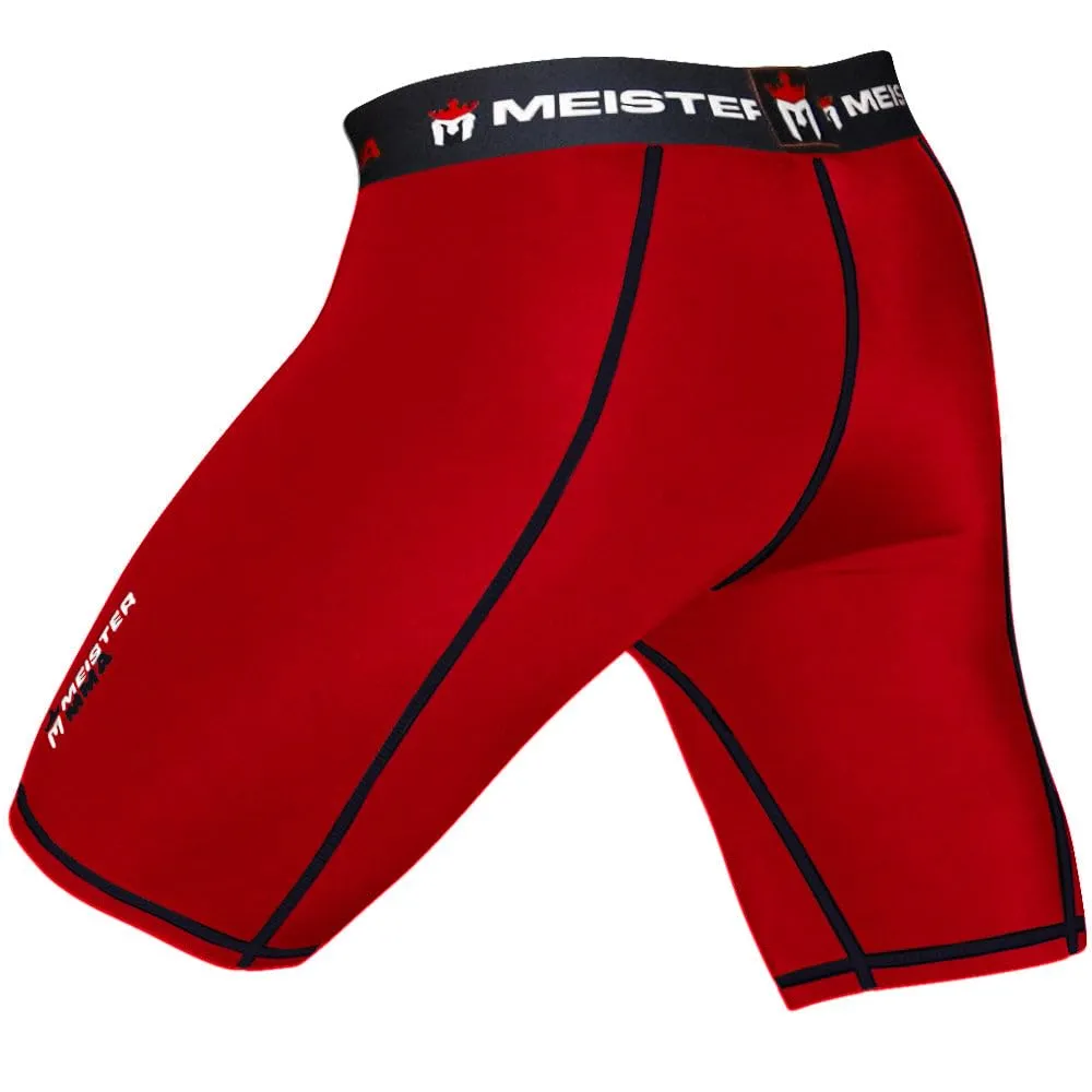Meister Rush Fight pantaloncini compressione MMA Rosso 34-35