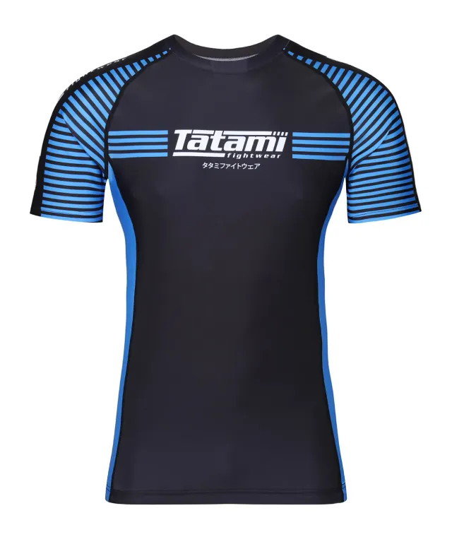 Tatami IBJJF Ranked Rash Guard Blu Manica Corta Leggera