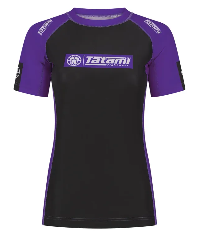 Tatami IBJJF Ranked rash guard donna viola manica corta