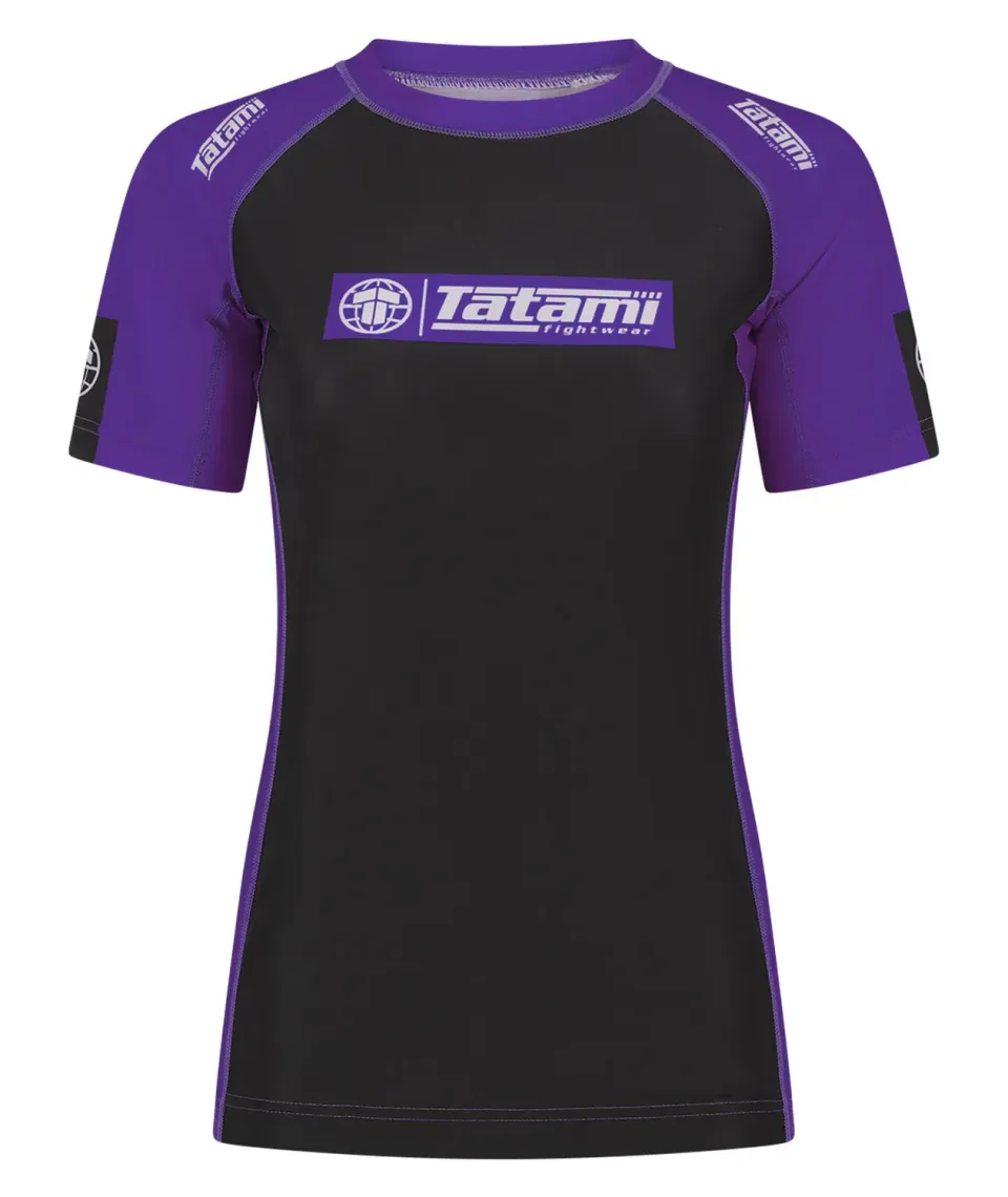 Tatami IBJJF Ranked rash guard donna viola manica corta