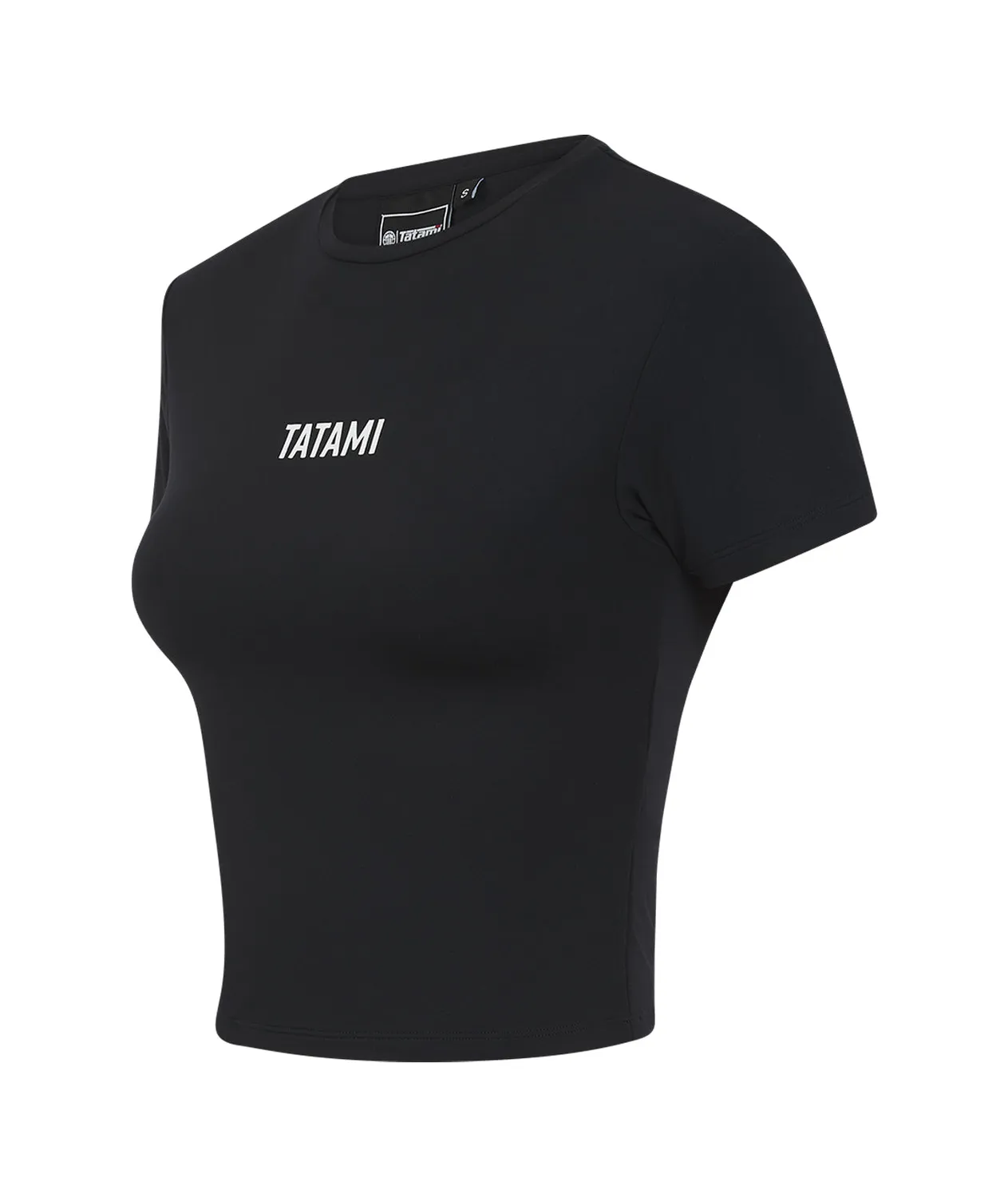 Tatami Luxe T-shirt cropped donna nero coprente