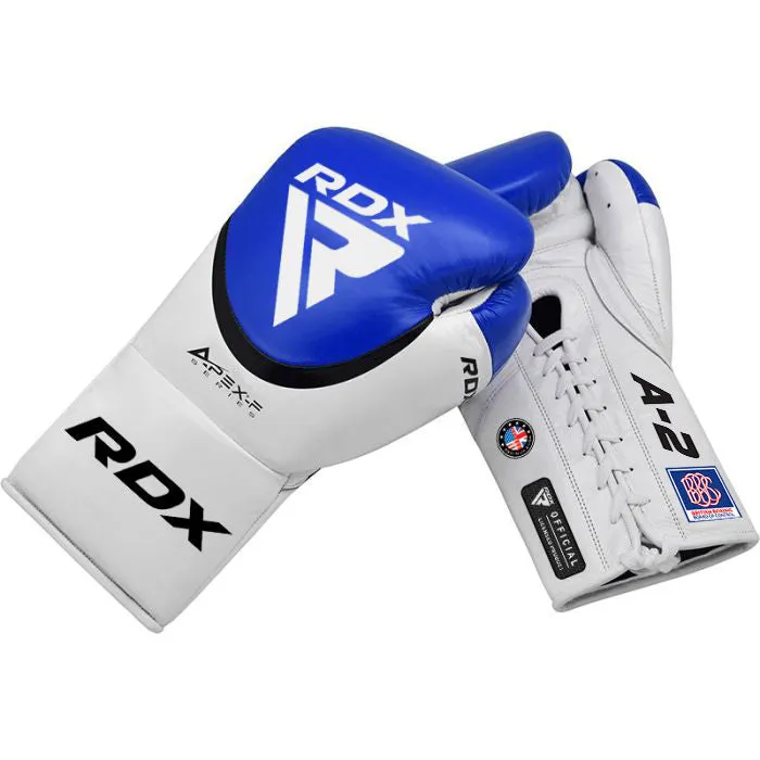 RDX A2 Guanti Boxe Pro Lacci 10oz Rossi Pelle