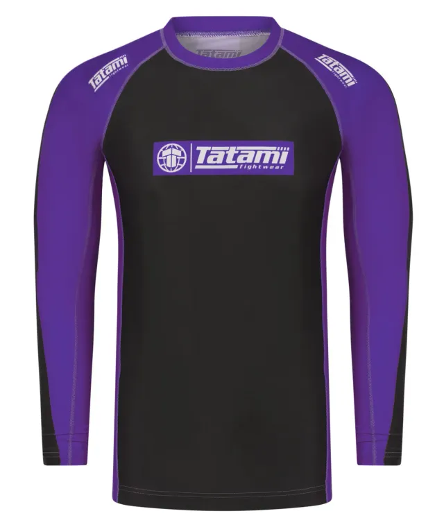 Tatami Fightwear Ranked Rash Guard Viola Manica Lunga IBJJF