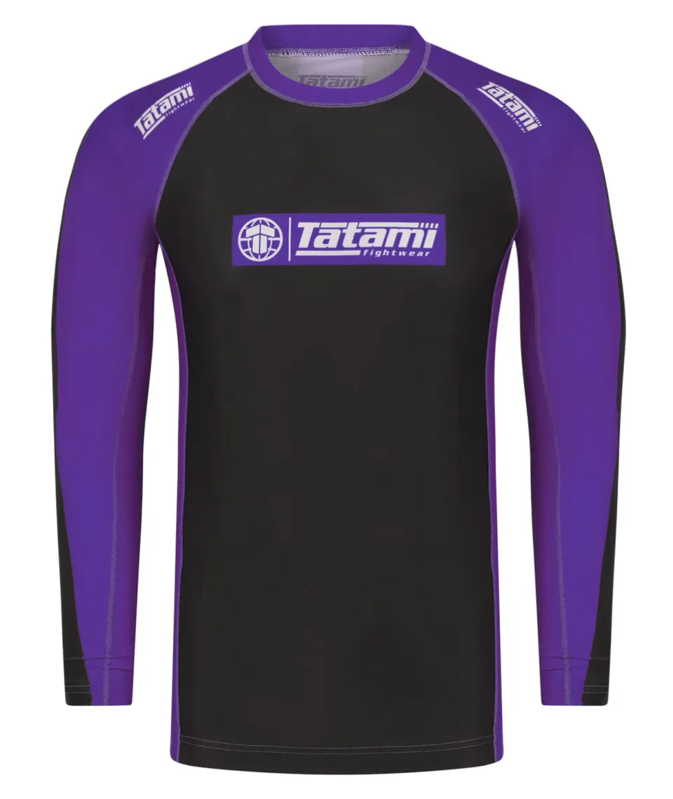 Tatami Fightwear Ranked Rash Guard Viola Manica Lunga IBJJF