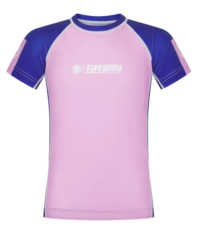 Tatami Fightwear Contrast Rash Guard Bimba Rosa Navy Riciclata