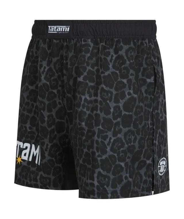 Tatami High Split pantaloncini MMA nero leopardato M