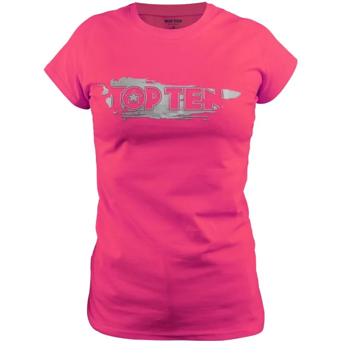 TOP TEN Power Ink 3D t-shirt donna cotone allenamento