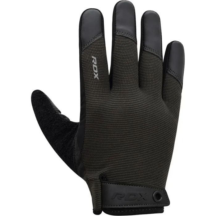 RDX T2 guanti palestra dita intere neri touchscreen