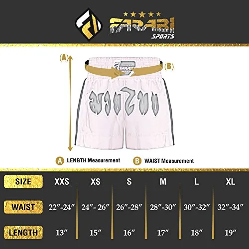 Farabi Muay Thai Pantaloncini thaiboxe rosa XXS satin