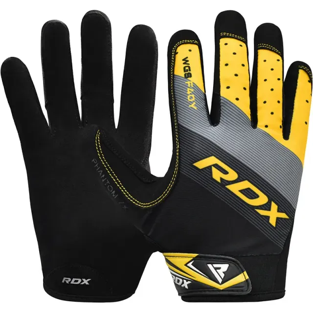 RDX F40 guanti palestra dito intero gialli