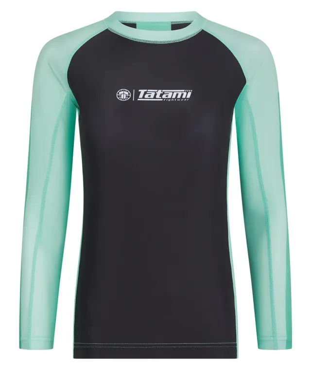 Tatami Contrast Rash Guard Donna Manica Lunga Mint Nera