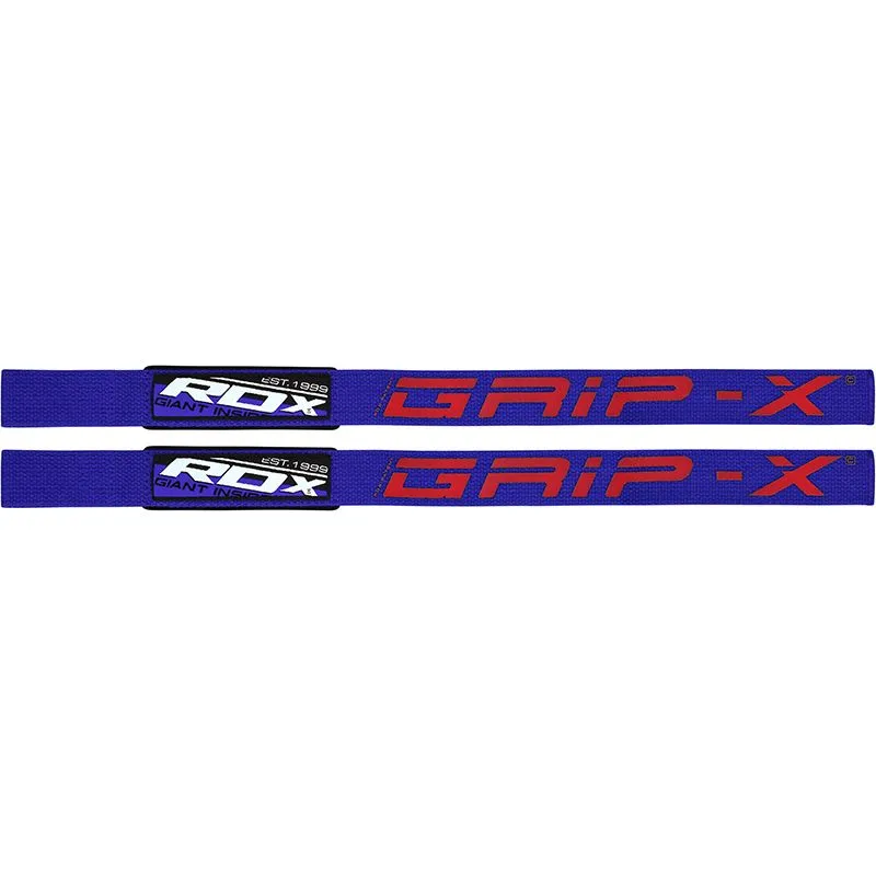 RDX W2 Cinghie Sollevamento Pesi Blu Cotone