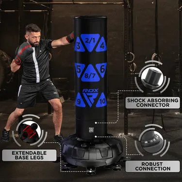 RDX KT Ronin sacco boxe autoportante 6ft blu con guantoni