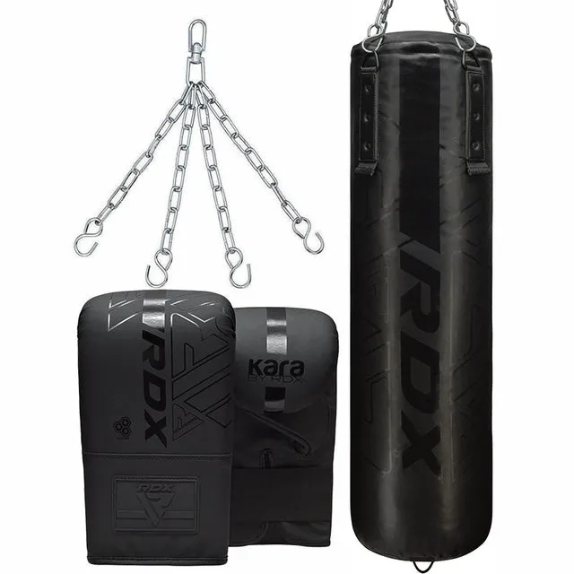 RDX F6 Kara sacco boxe con guanti 3 in 1