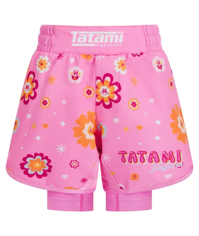 Tatami Flower Power Hybrid shorts bimbo rosa