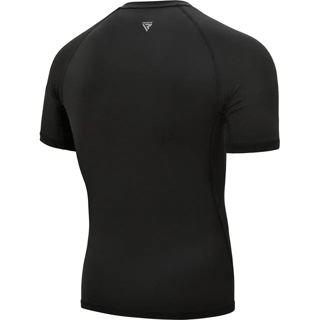 RDX T15 Rash Guard Nero Maniche Corte Termica