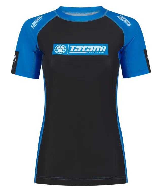 Tatami IBJJF Ranked Rash Guard Donna Blu manica corta