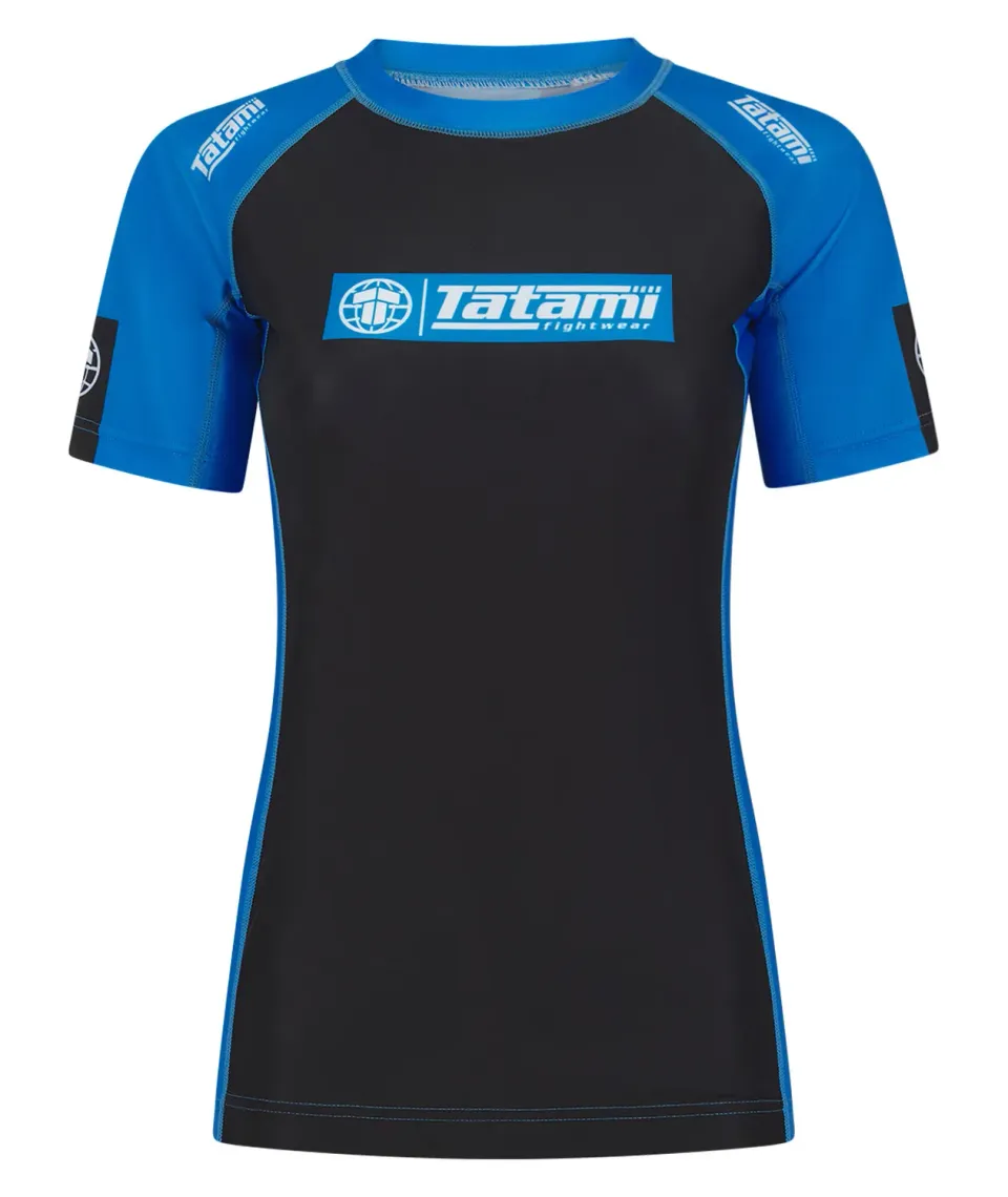 Tatami IBJJF Ranked Rash Guard Donna Blu manica corta