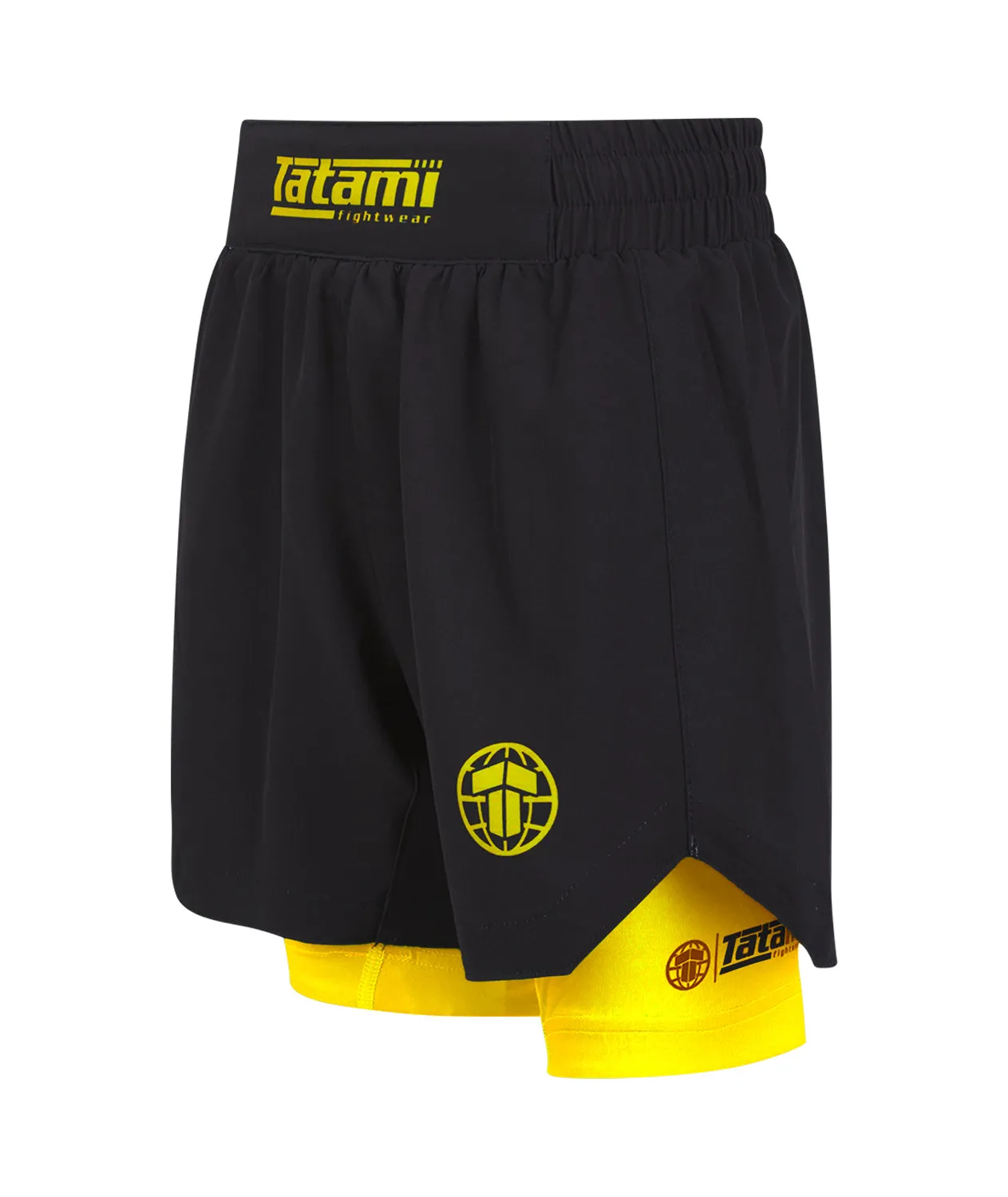 Tatami Ranked Hybrid shorts grappling bambino gialli 2 in 1