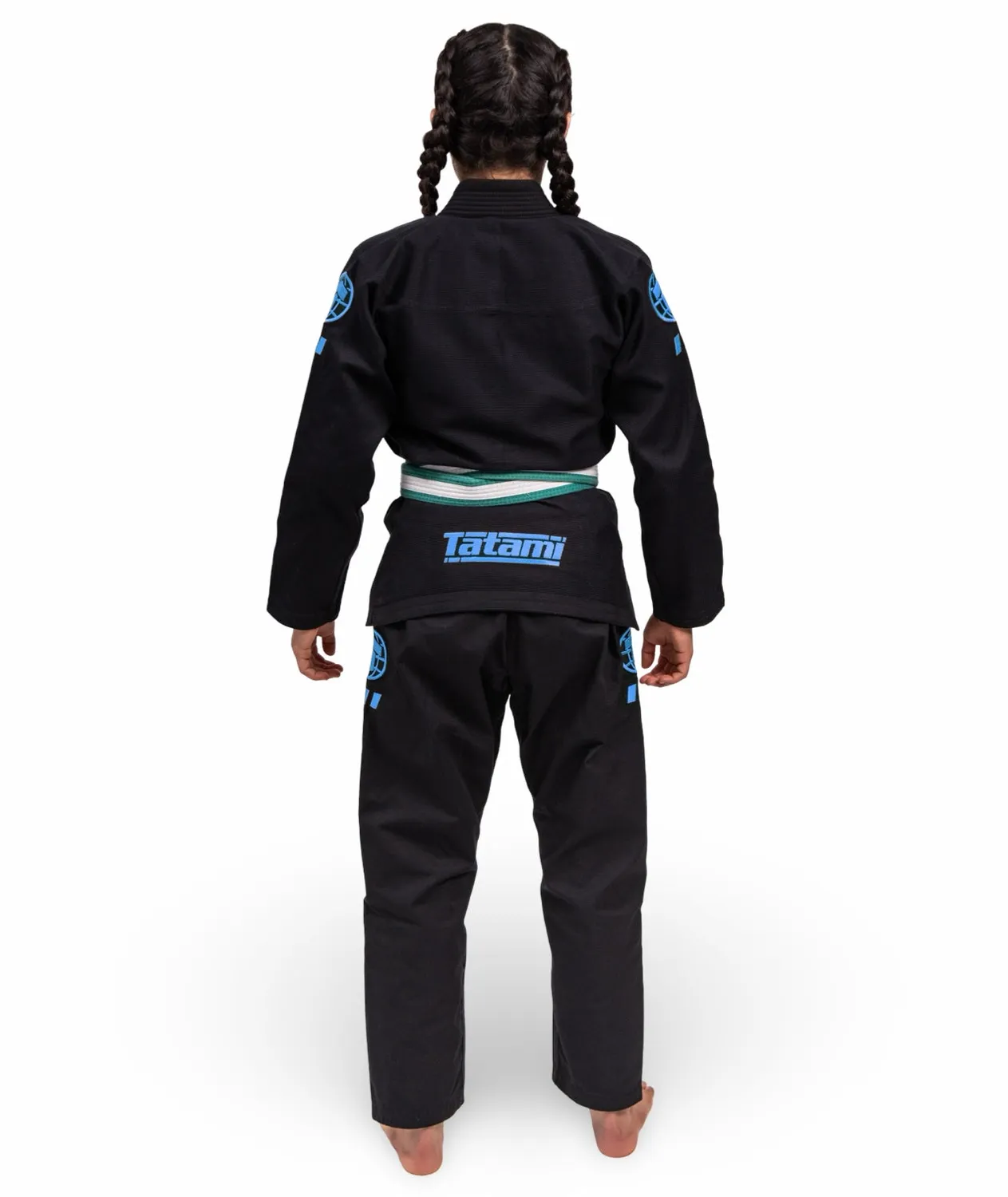 Tatami Fightwear Kids Pro Series kimono BJJ nero azzurro M1