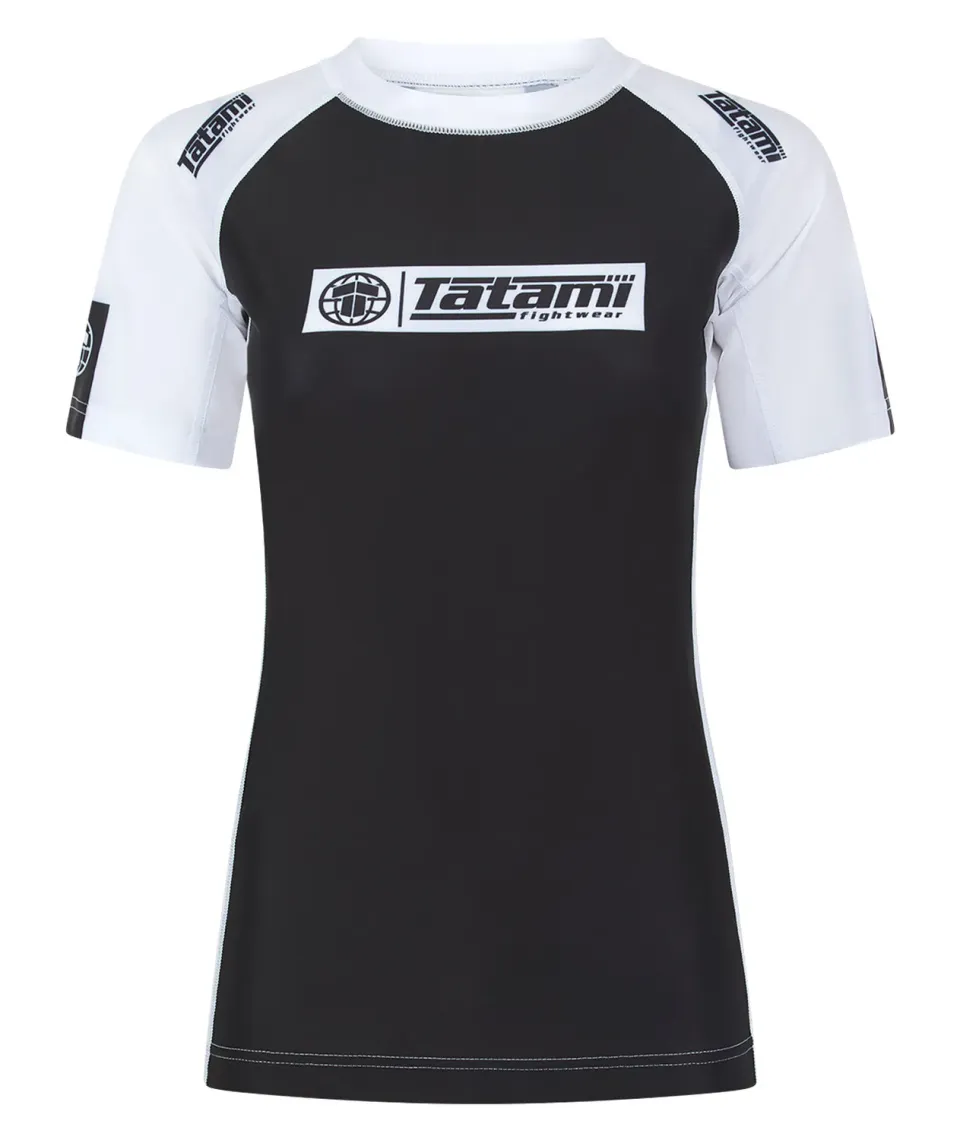 Tatami IBJJF Ranked Rash Guard donna maniche corte bianca
