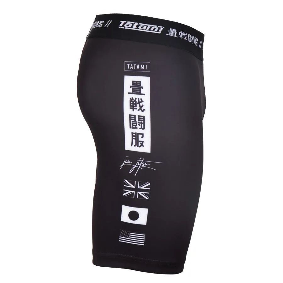 Tatami Kanagawa Shorts MMA Uomo Neri Vale Tudo 8"