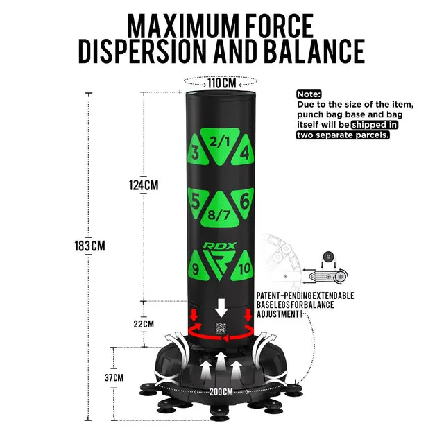 RDX KT Ronin Sacco Boxe Autoportante 183cm Verde