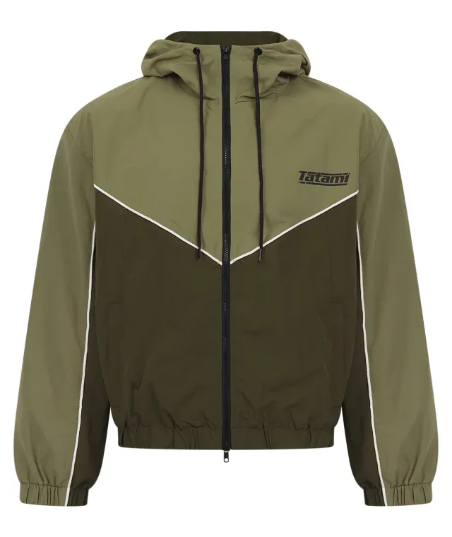 Tatami Team giacca khaki antivento con cappuccio