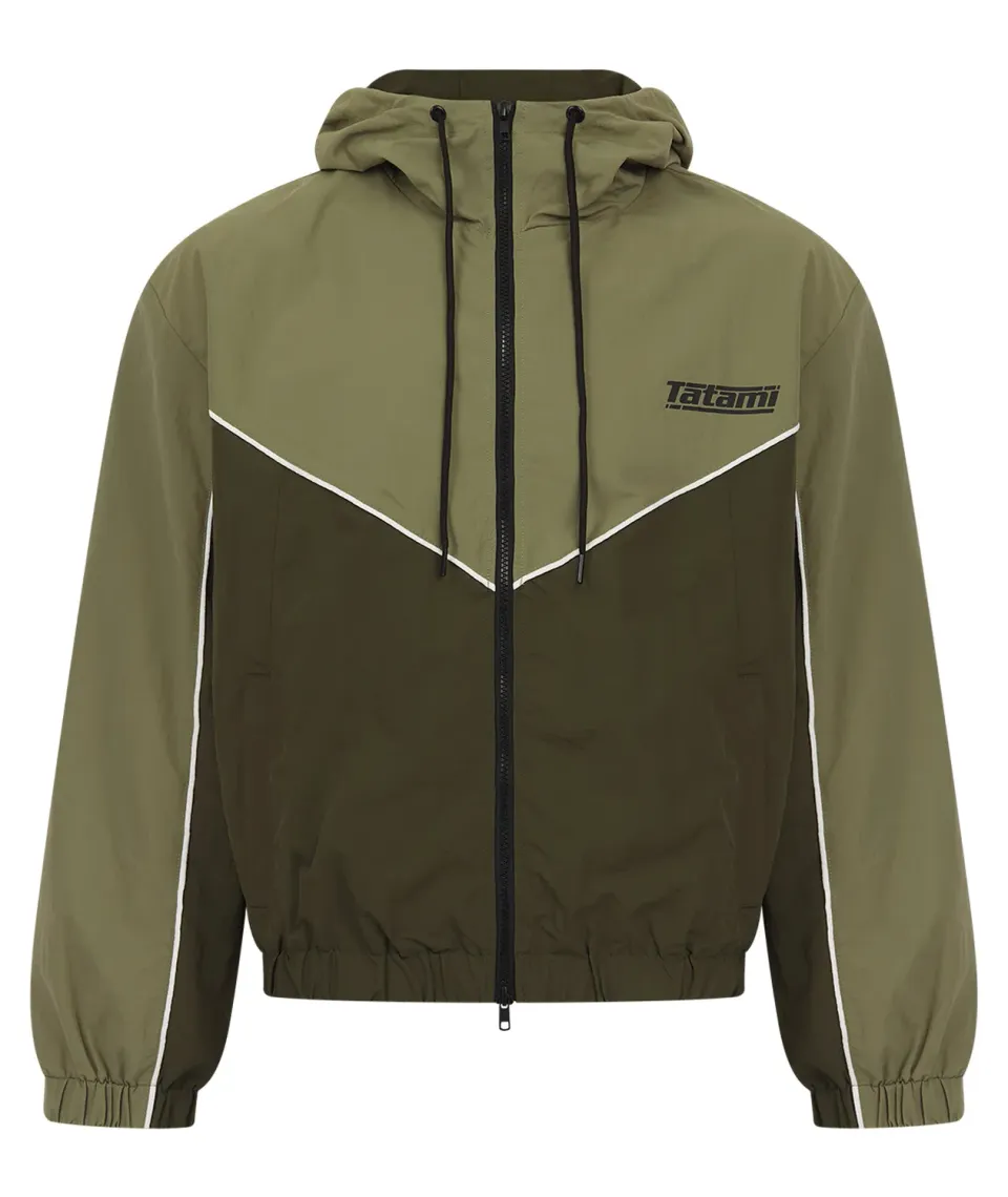 Tatami Team giacca khaki antivento con cappuccio