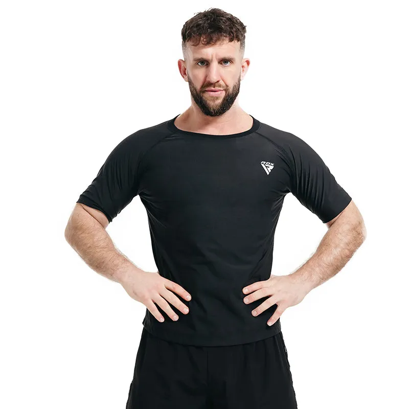 RDX M1 T-Shirt Sauna Uomo Nera L Elasticizzata