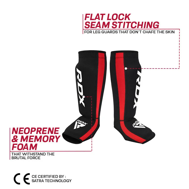 RDX T6 Parastinchi Neoprene Rossi Protezione MMA