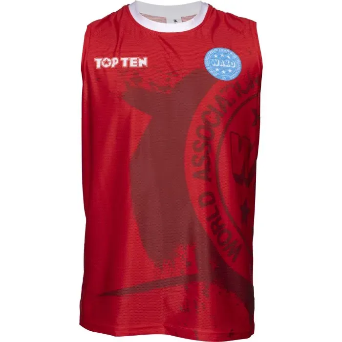 TOP TEN WAKO Kick Light T-Shirt Kickboxing Poliestere